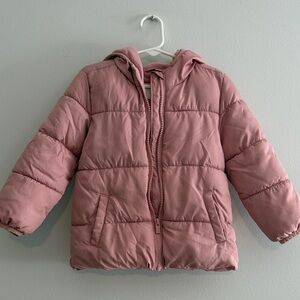Old Navy Kids Hooded Puffer Jacket - Dusty Rose